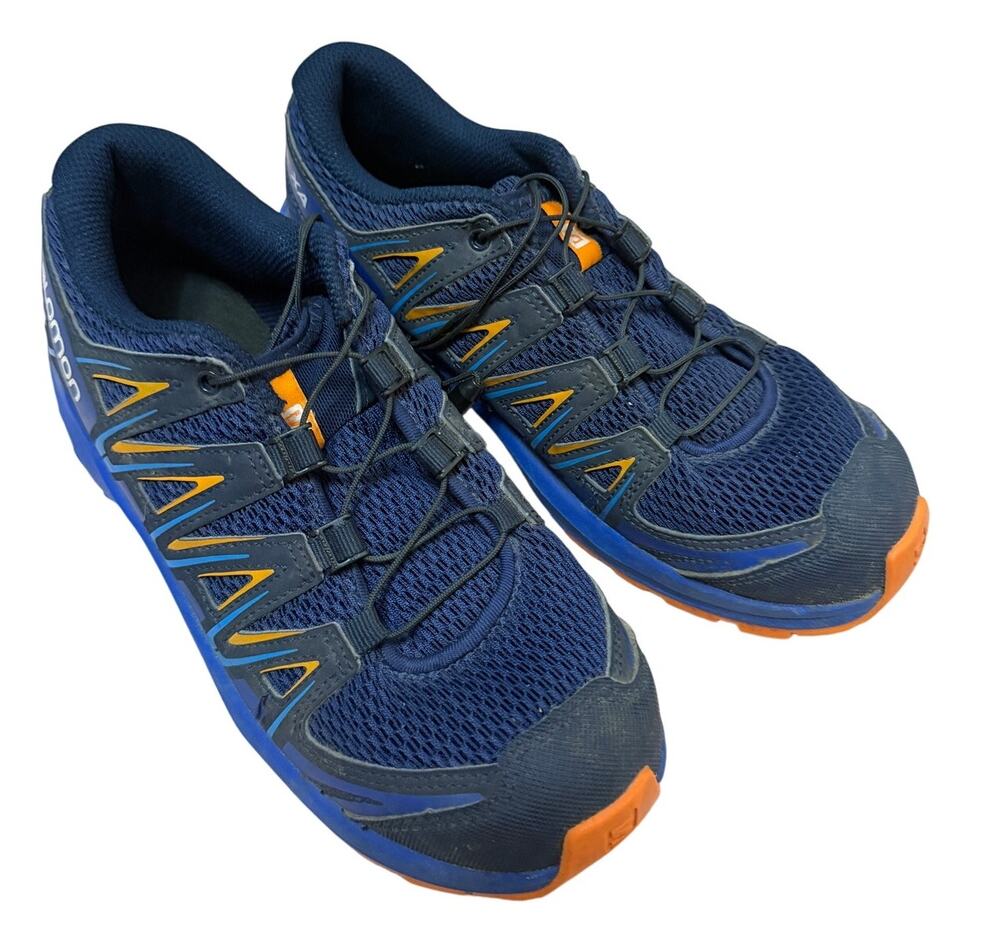 Salomon XA Pro Boys Trail Running Hiking Shoes - Blue/Orange - Size 4